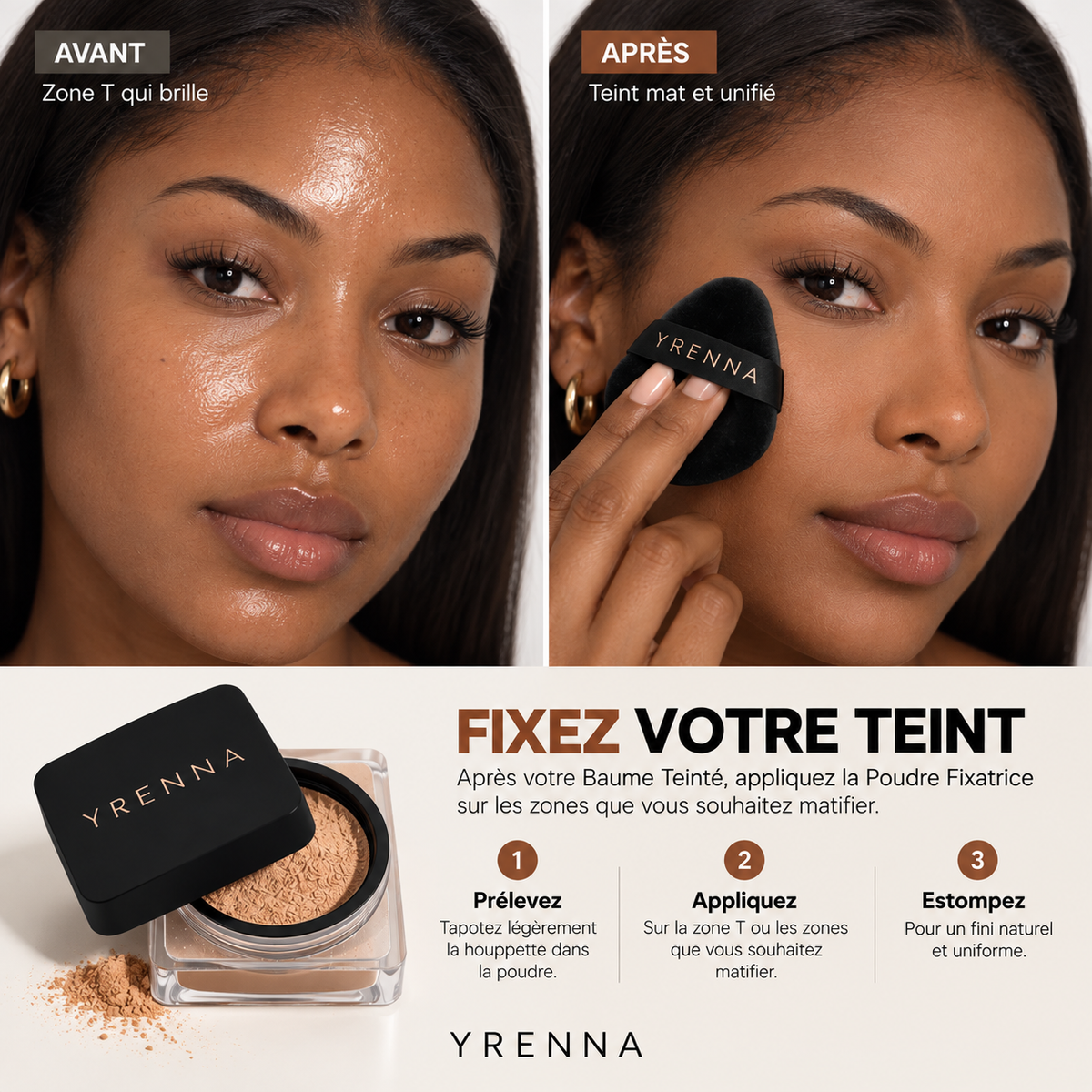 Poudre Fixatrice après le Baume Teinté YRENNA