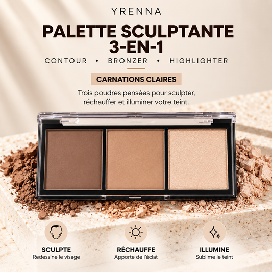 Palette Sculptante 3-en-1 YRENNA — Peaux Claire
