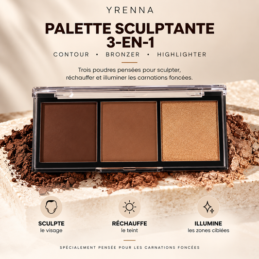 Palette Sculptante 3-en-1 YRENNA — Peaux Foncées