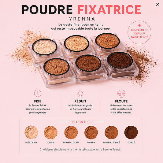 Poudre Fixatrice Longue Tenue après le Baume Teinté YRENNA